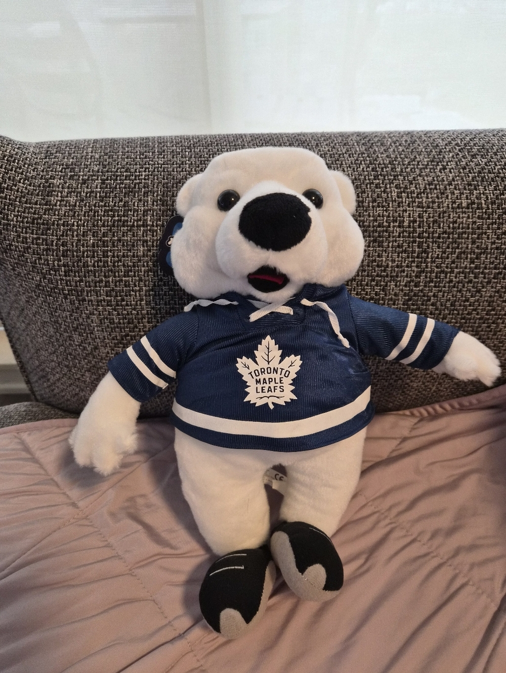 Toronto Maple Leafs Plush Carlton Bear in Blue Jersey